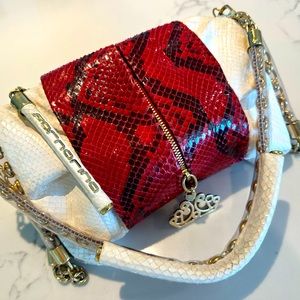 EUC Vintage FORNARINA Faux snakeskin shoulder bag
